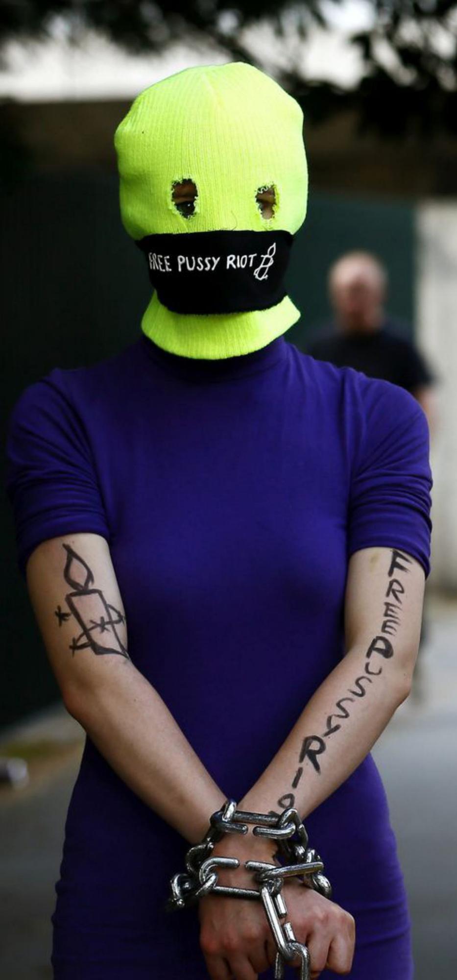 Simpatizantes de las “Pussy Riot”, en una manifestación en Londres. 