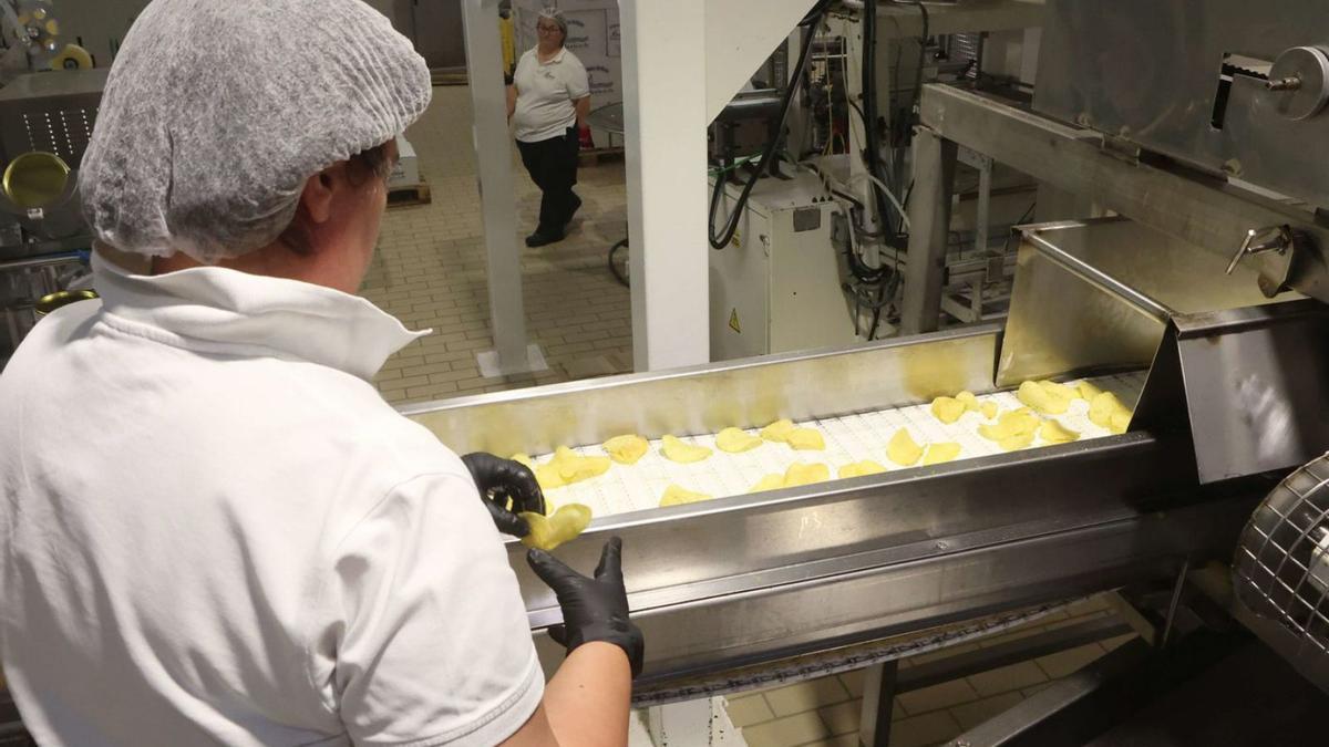 Selección de patatas en la fábrica. |  Iago López