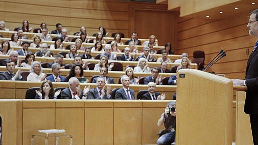 Rajoy, en el Senado en una imagen de archivo.