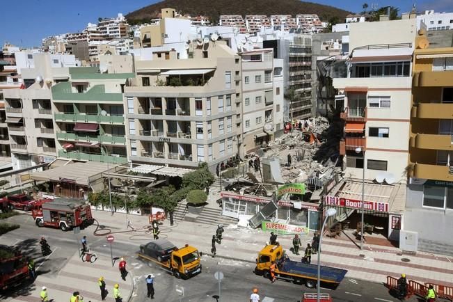 Derrumbe de un edificio de viviendas en Los Cristianos