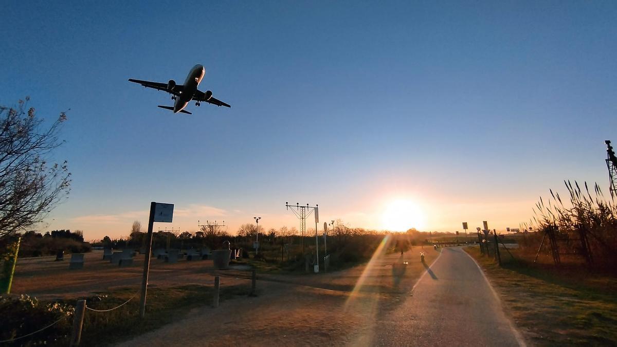 Dia de cielo soleado en El Prat sol