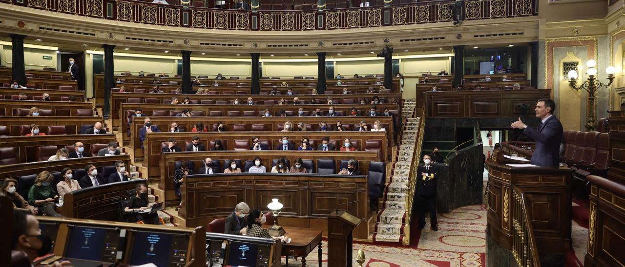 Pedro Sánchez, en una sesión en el Congreso de los Diputados.