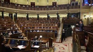 Pedro Sánchez, en una sesión en el Congreso de los Diputados. 