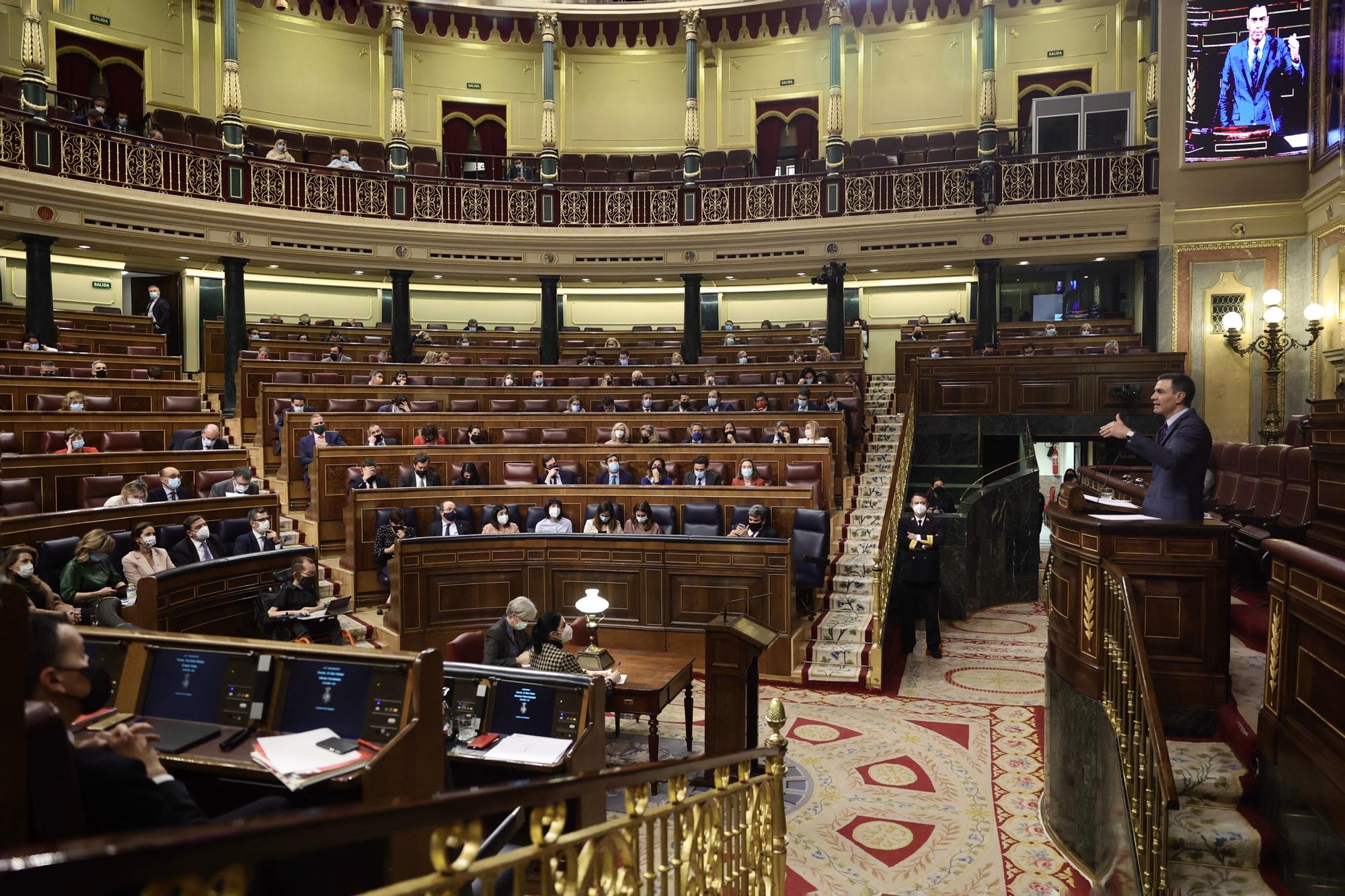 Pedro Sánchez, en una sesión en el Congreso de los Diputados.