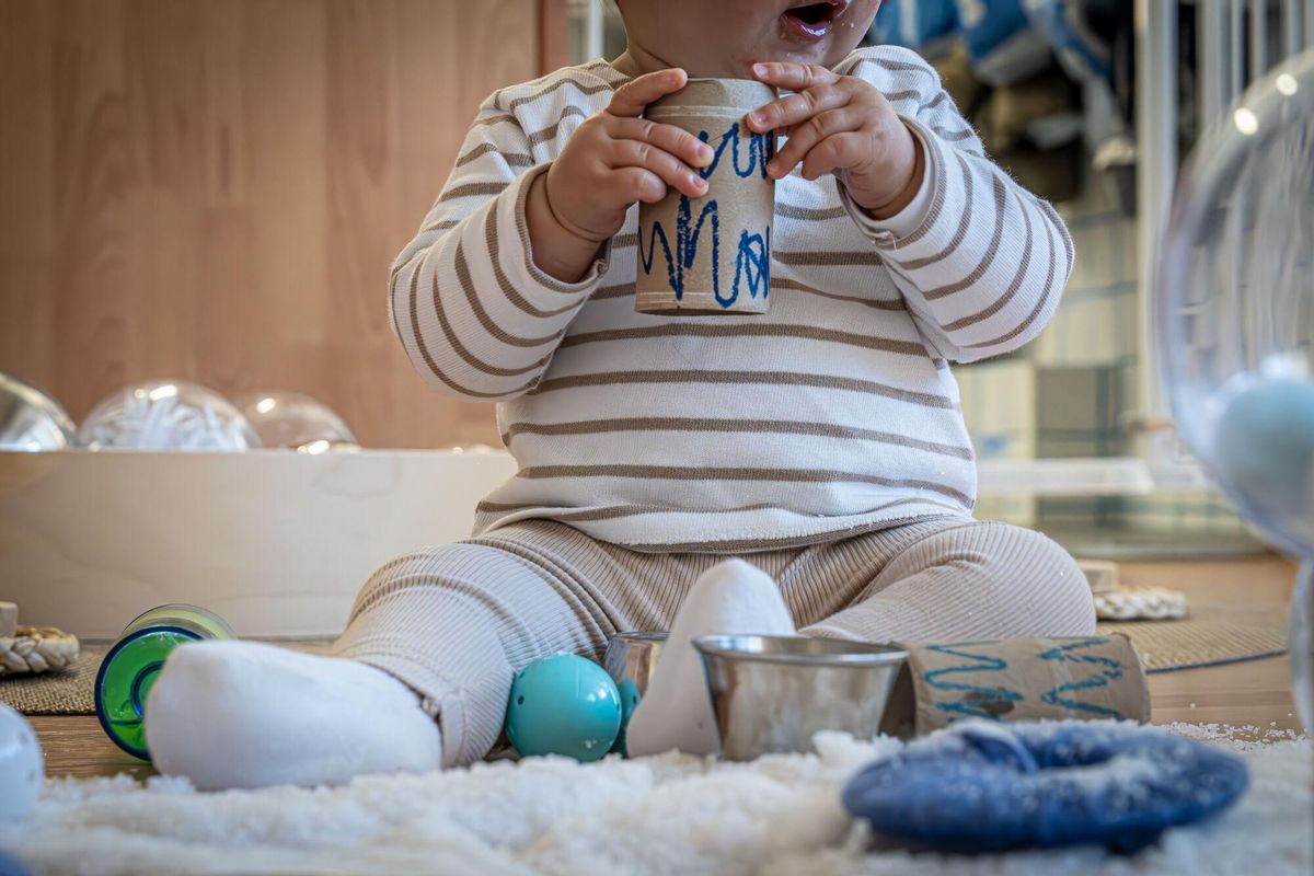 Bacelona 29/01/25 Sociedad. Fotos de recurso de una aula de bebés, escuela infantil. Para ilustrar la crisis de las guarderías con el descenso de la natalidad. AUTOR: MANU MITRU. Escola Bressol Llar d' infants
