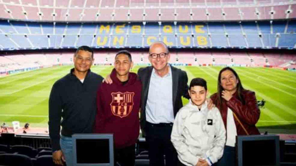 Cardoner recibió a Anthony Borges y a su familia en el Camp Nou