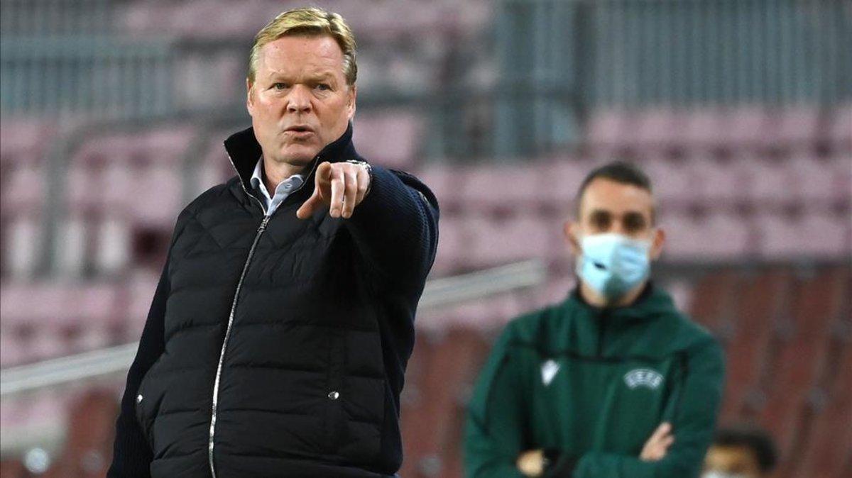 Koeman, en el partido ante el Dinamo