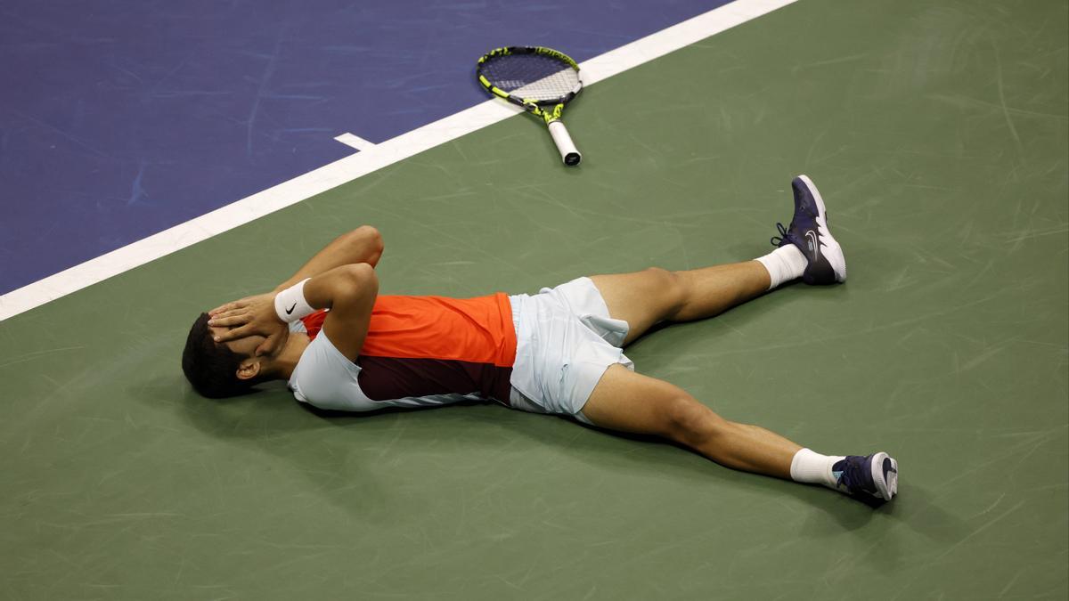 Carlos Alcaraz, tras ganar la semigfinal del US Open.