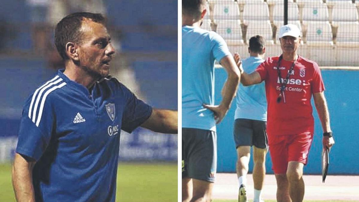 Alberto González y Miguel Rivera, los dos malagueños que lideran Primera y Segunda RFEF. | LINARES/UD MELILLA