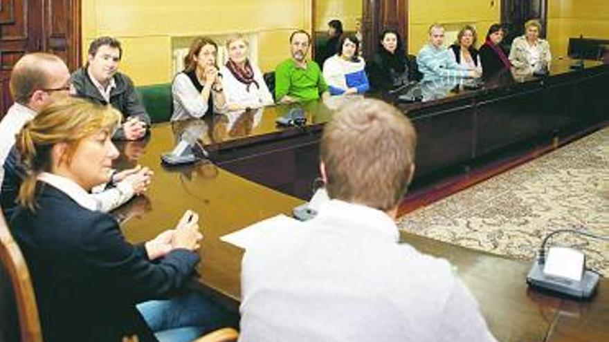 La recepción a los profesores del programa Comenius.