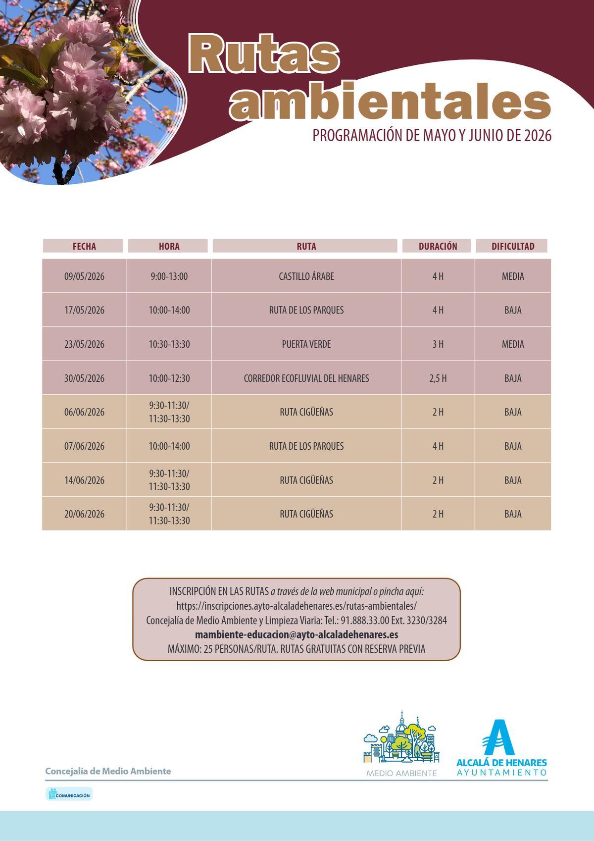 Programación al completo para los meses de mayo y junio