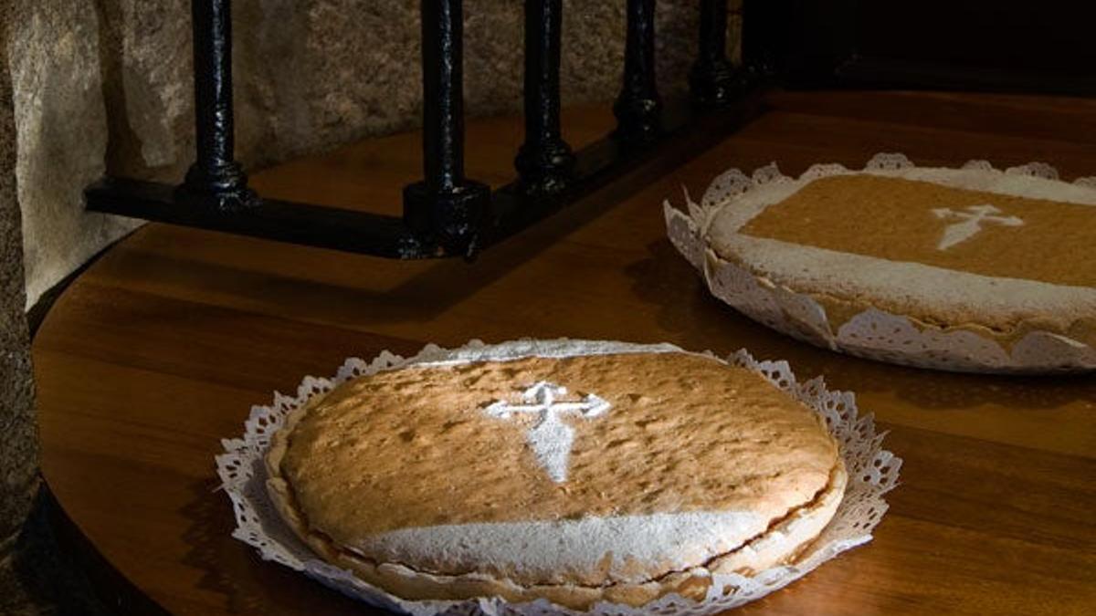 Tarta de Santiago elaborada por las monjas de San Paio.