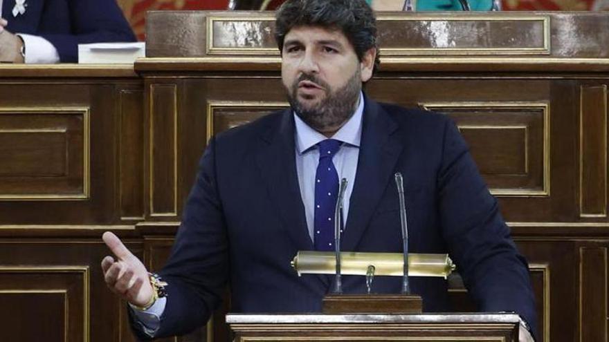 Fernando López Miras, durante su intervención.