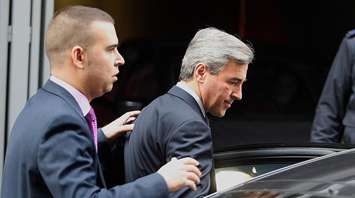 Ángel Acebes arriba a l’Audiència Nacional.