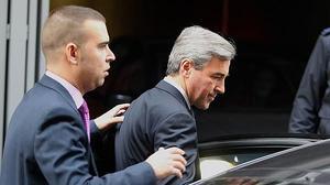 Ángel Acebes arriba a l’Audiència Nacional.