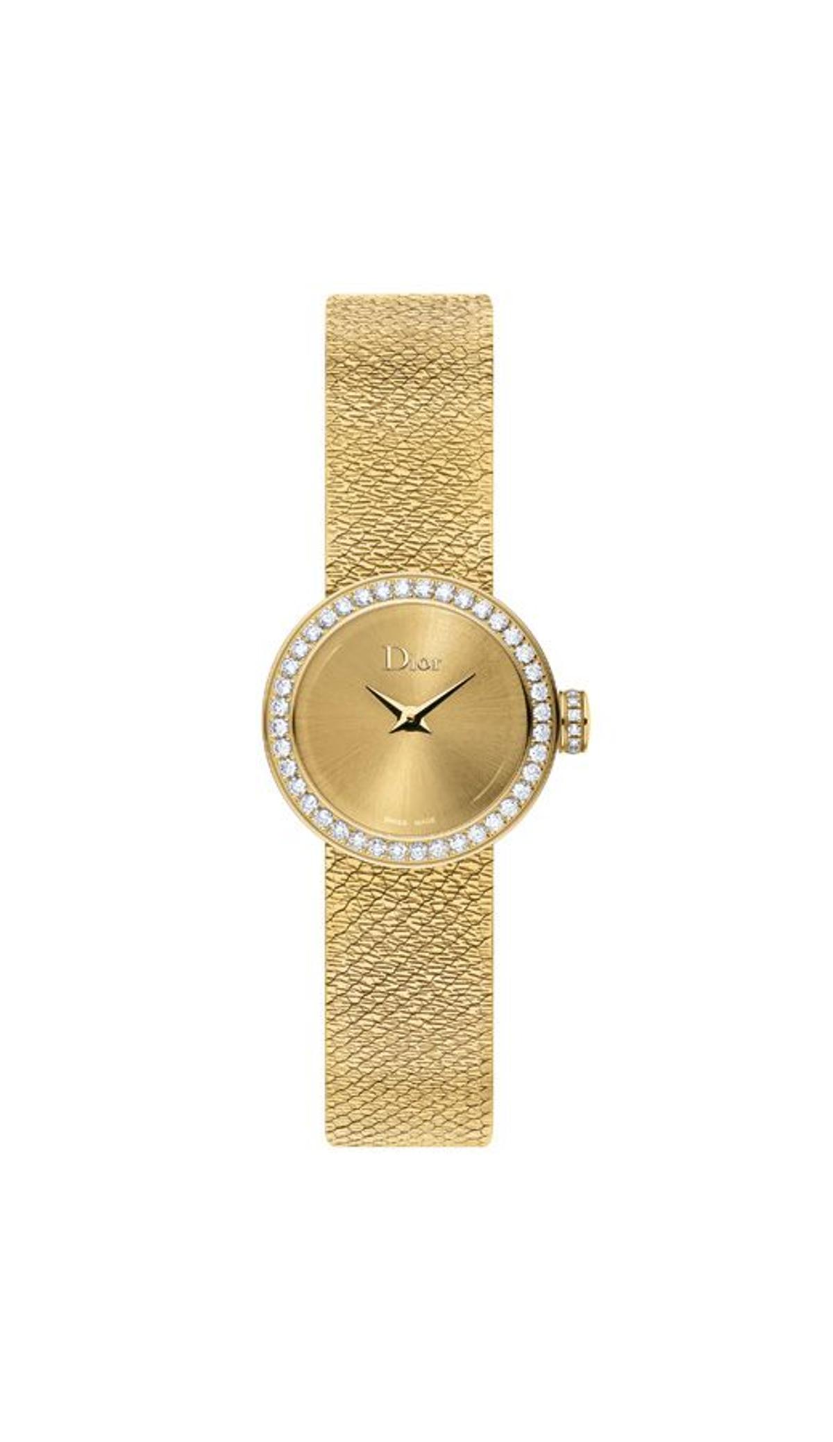 Dior La Mini D Satine: reloj de oro amarillo