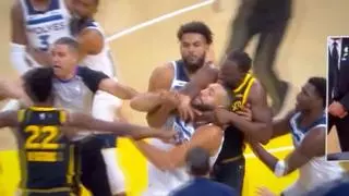 Draymond Green 'estrangula' a Gobert en una pelea que avergüenza a la NBA