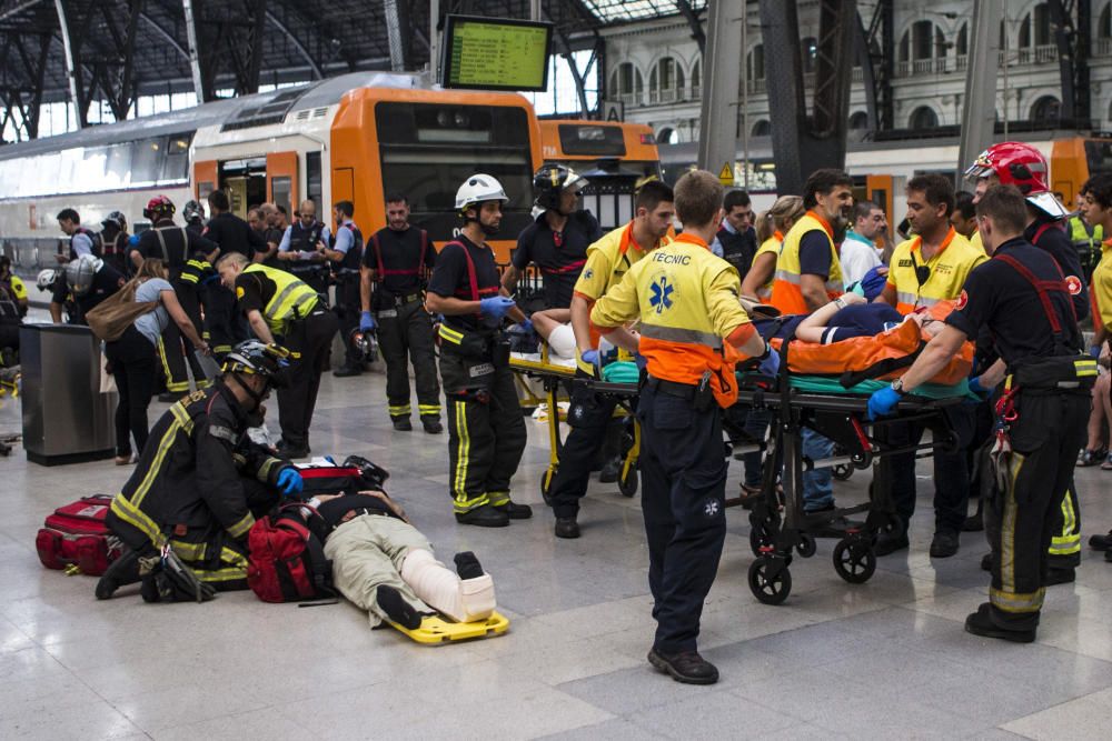 Accident de tren a l'Estació de França