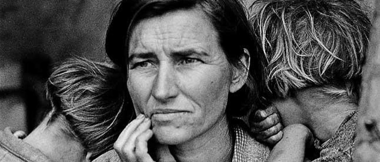 ´Madre migrante´, fotografía de Dorothea Lange  de 1936.