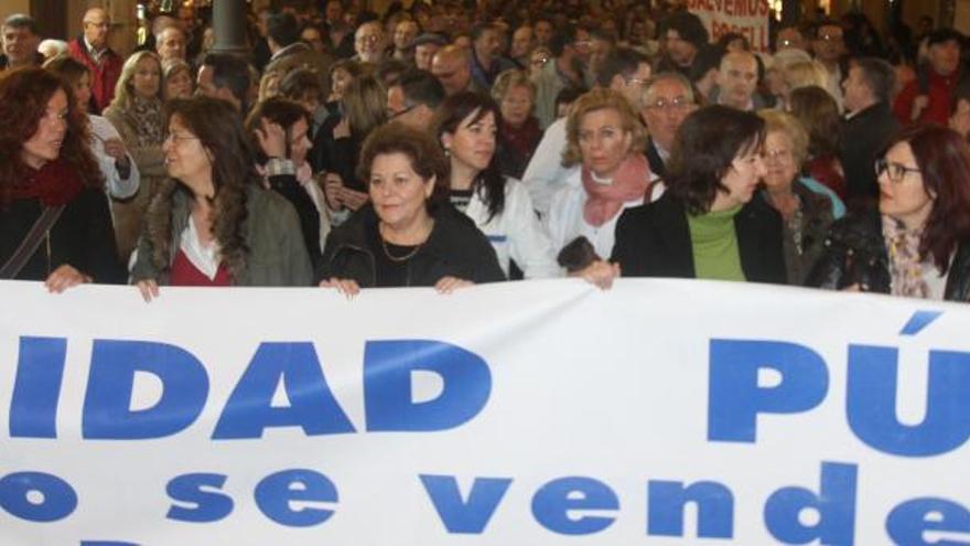 Manifestación por la sanidad pública que tuvo lugar el pasado mes de febrero en Cartagena.