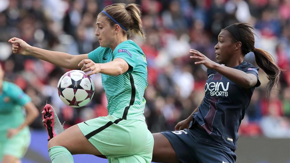 Las futbolistas del Barça plantaron cara al PSG, sobre todo en la primera mitad