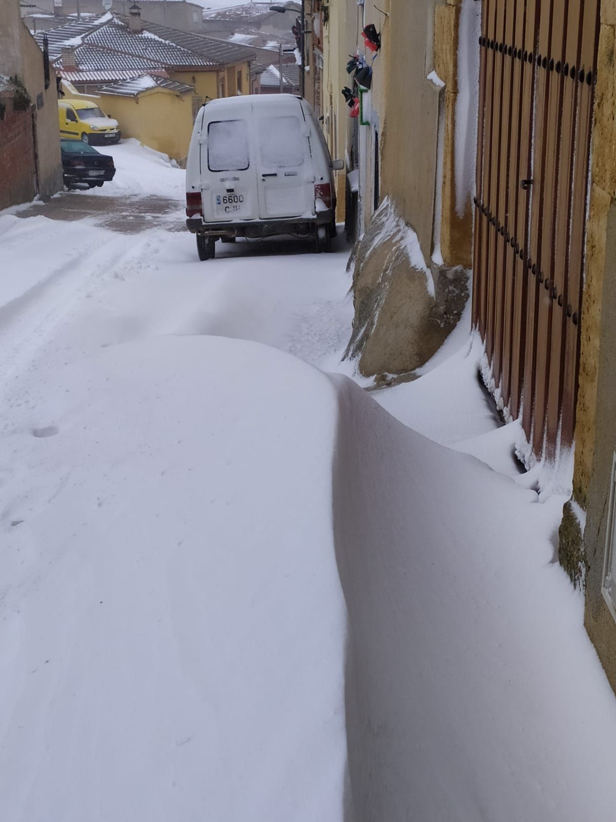 Borrasca Filomena en Zamora: Sanzoles, otra de las localidades cubiertas de blanco