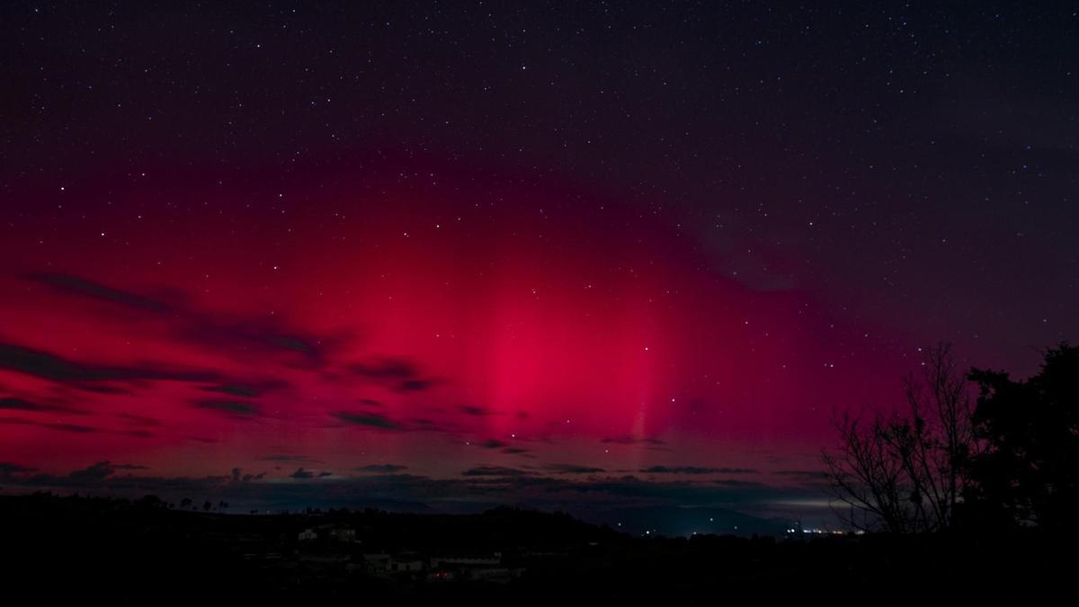 Noche de auroras boreales en España