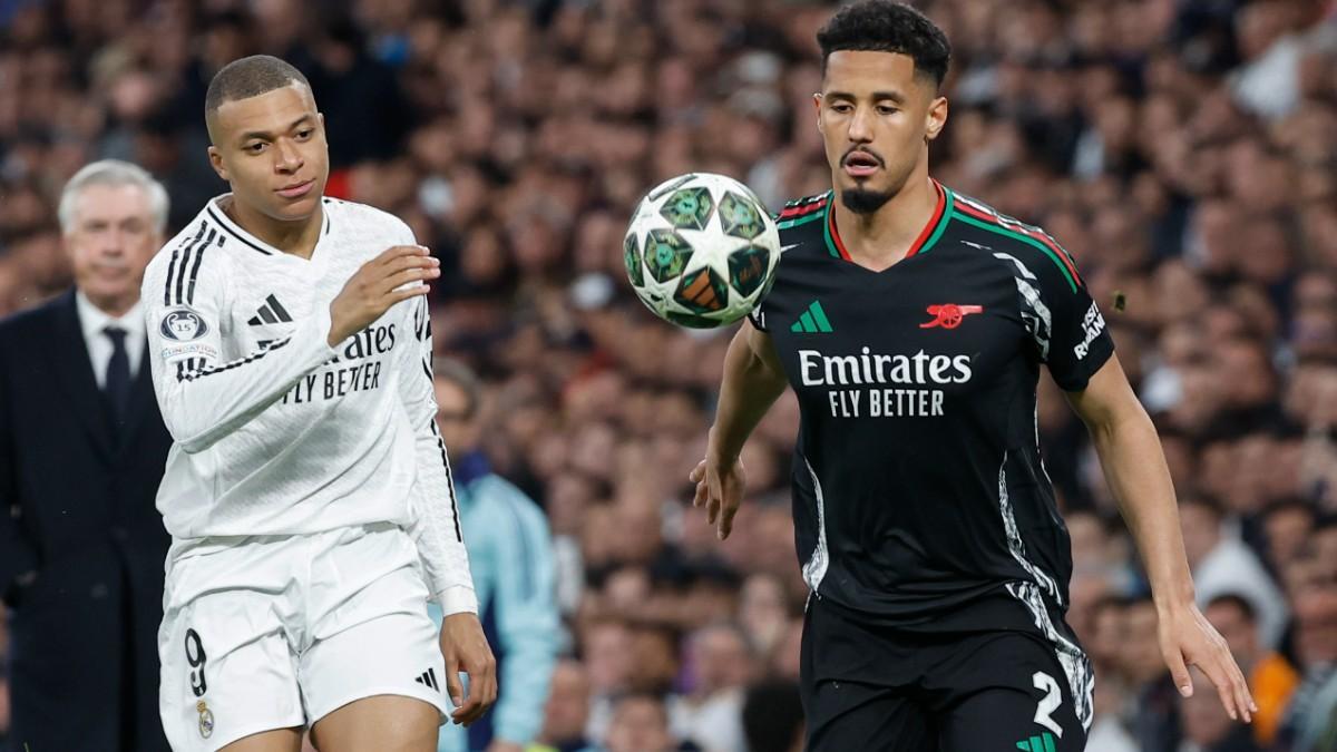 Mbappé no pudo con Saliba en Champions