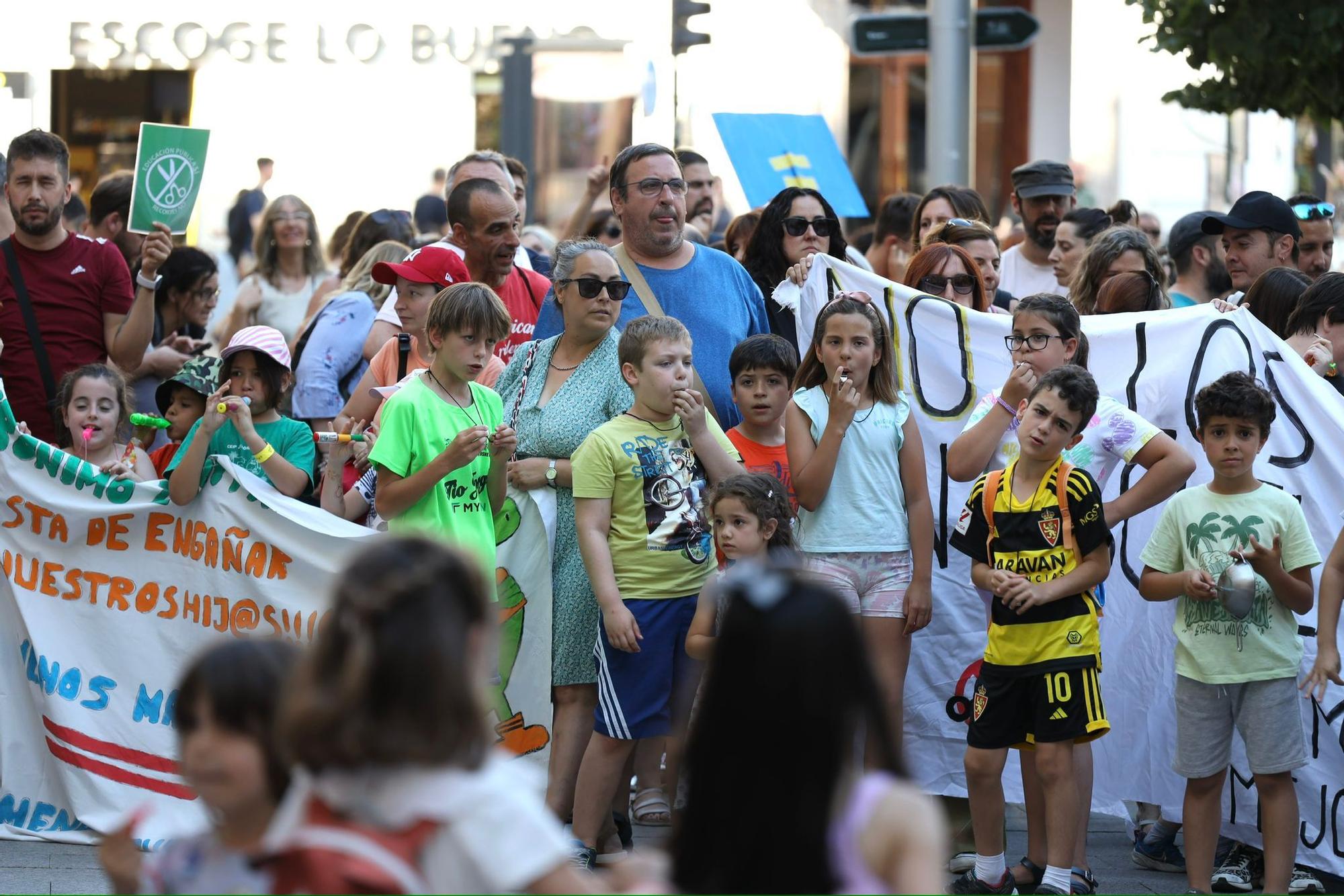 En imágenes | La 'marea verde' vuelve a las calles de Zaragoza contra los recortes en Educación