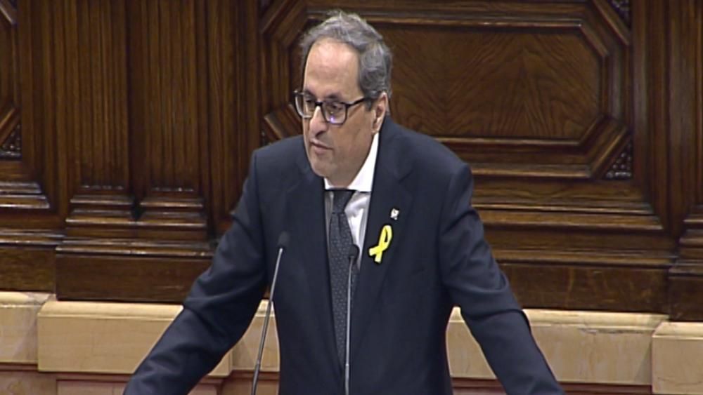 Roda de premsa de Torra i Puigdemont