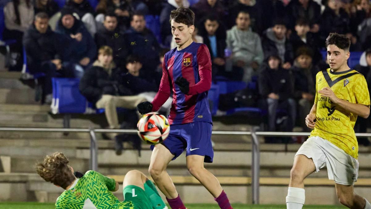 Gistau es uno de los mejores goleadores de la cantera del Barça