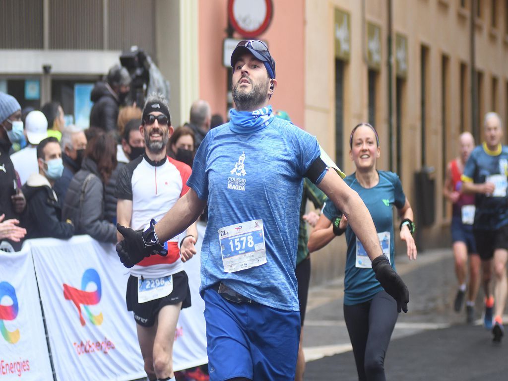 Llegada y podios de la 10k, la media maratón y la maratón de Murcia (I)