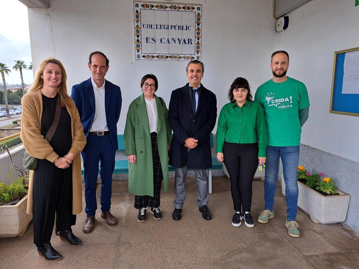 Educación en Mallorca: Camisetas verdes y protestas en la visita del conseller Vera a Manacor