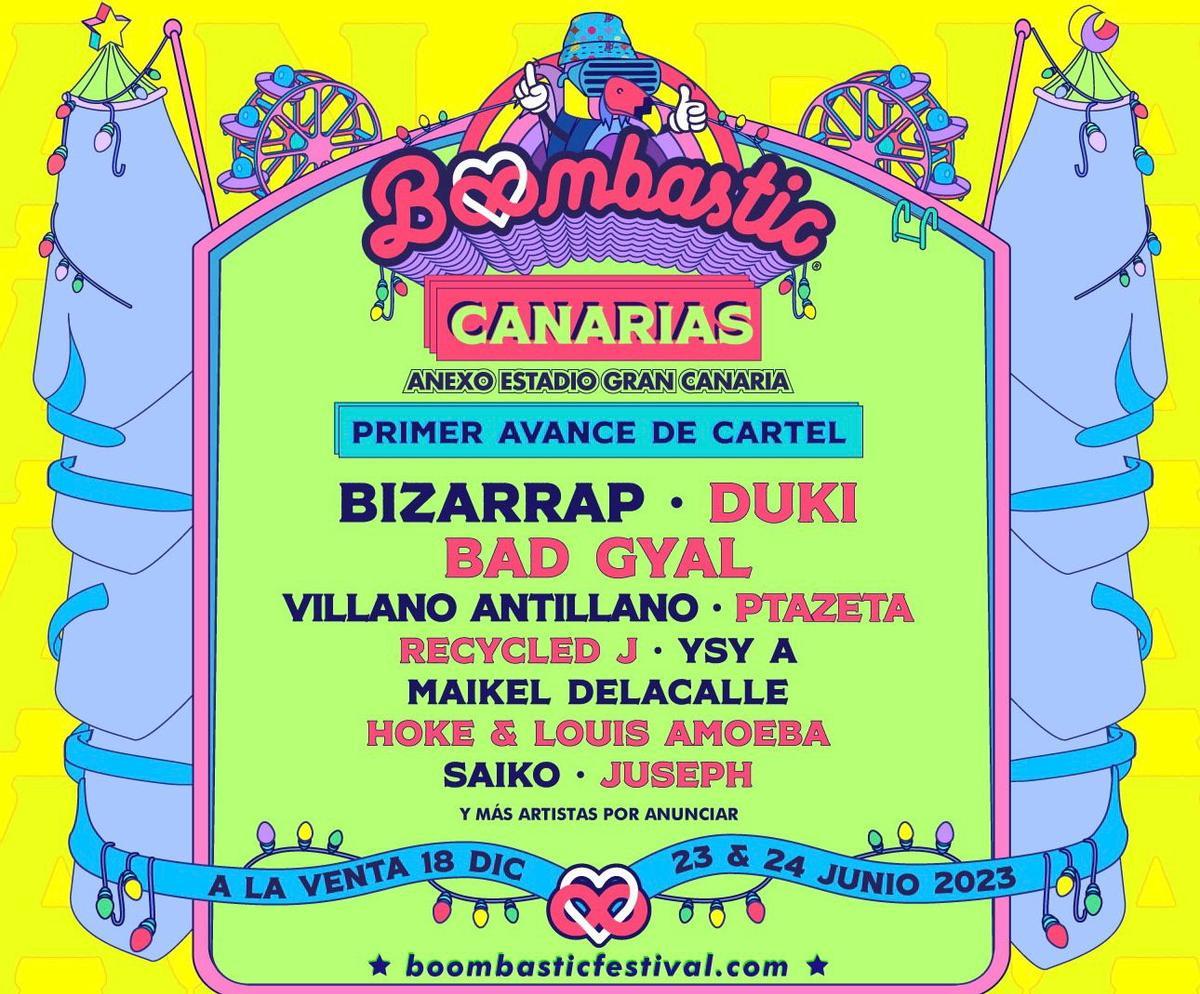 Cartel provisional del festival 'Boombastic'