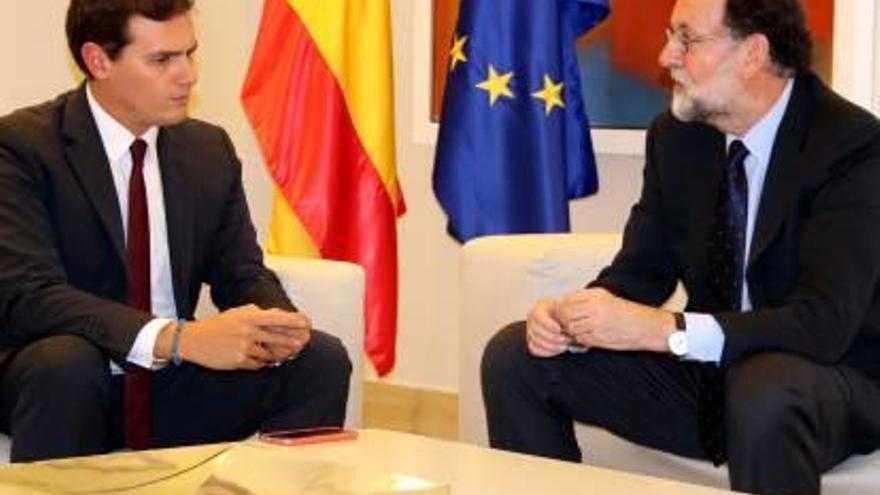 Albert Rivera i Mariano Rajoy en una reunió l&#039;octubre passat