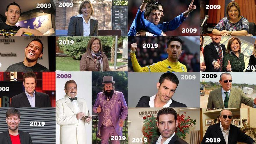 10 Year Challenge ó 2009 vs 2019: Así han cambiado los famosos de Castellón