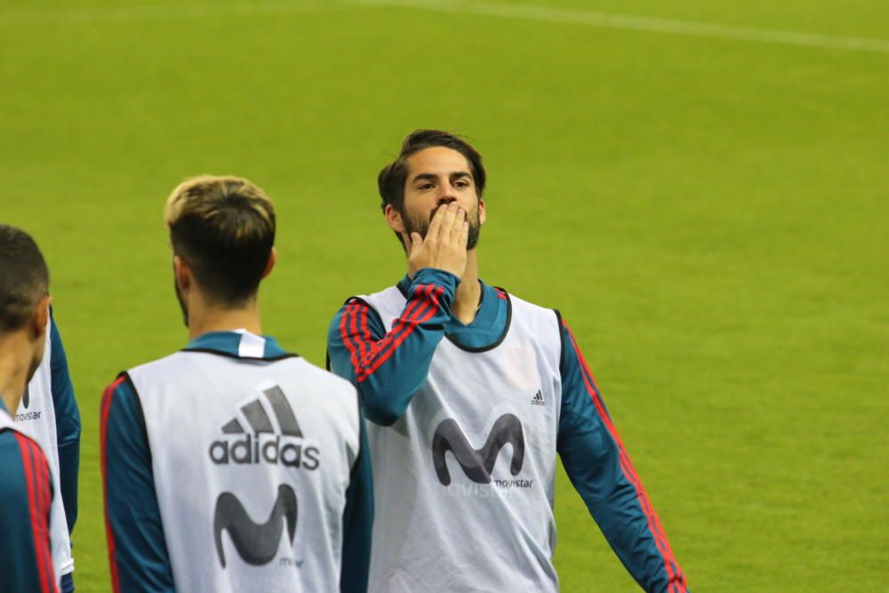 Entrenamiento y rueda de prensa de la Selección Española en Málaga