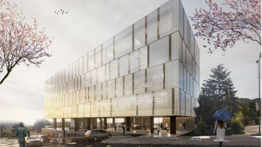Infografía del edificio que se construirá en el campus sur de Ourense.