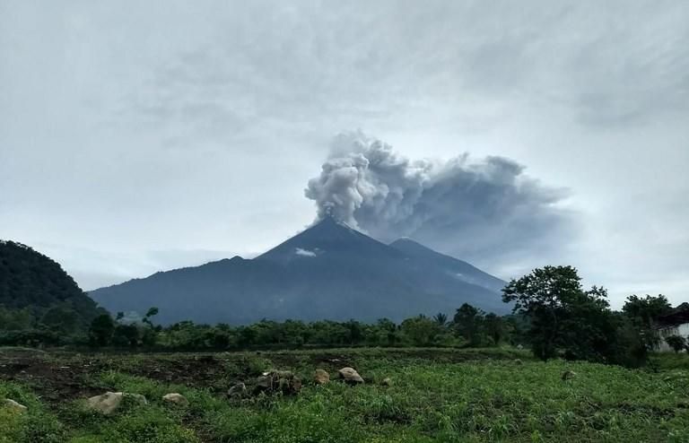 Erupción del volcán de Fuego de Guatemala