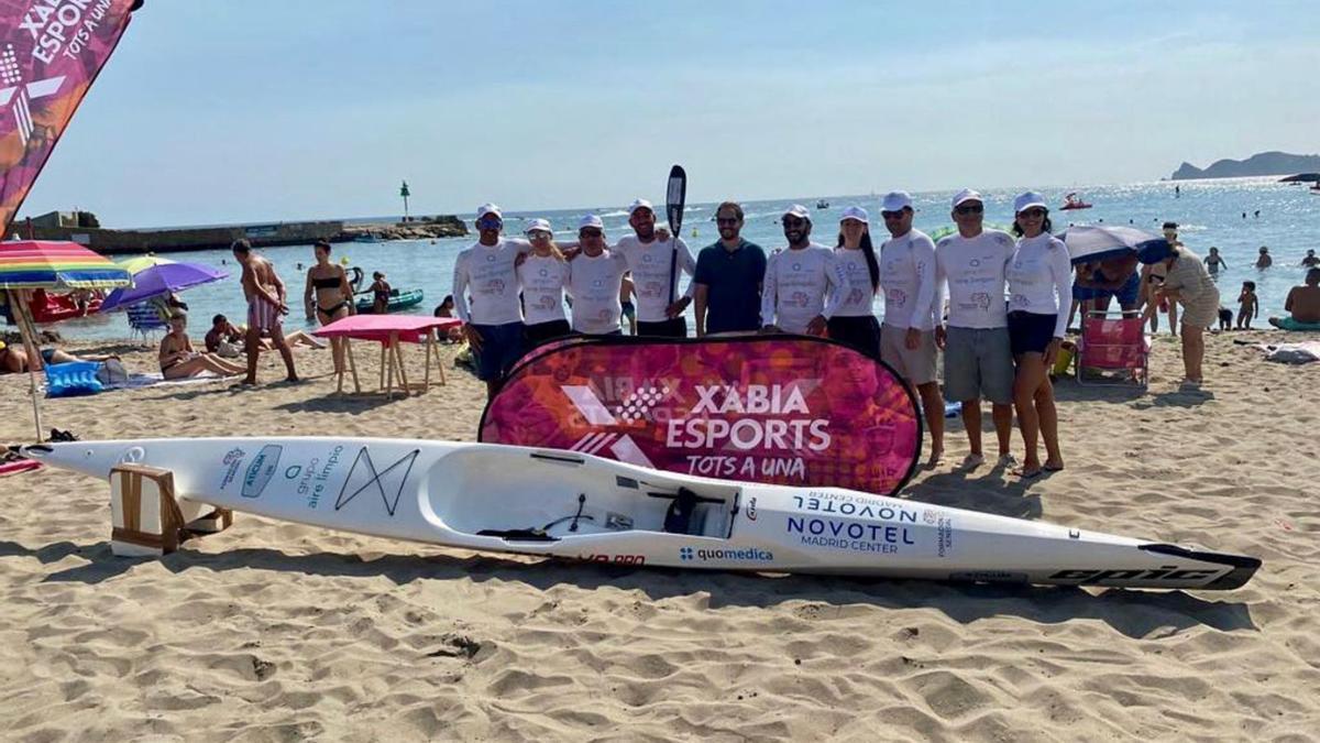 El deportista Álvaro Trigo, en la playa del Arenal de Xàbia.  | FORMACIÓN SENEGAL