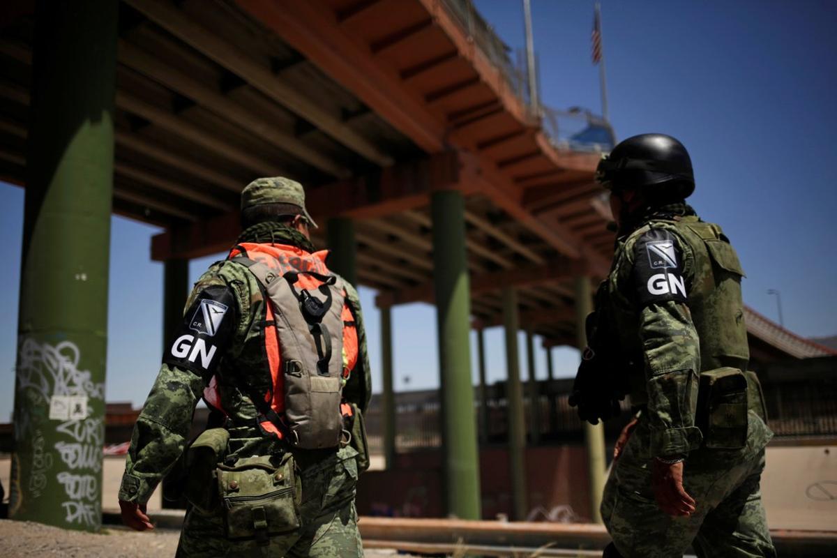 Members of Mexico s National Guard patrol the border between Mexico and the U S  as part of an ongoing operation to prevent migrants from crossing illegally into the United States  in Ciudad Juarez  Mexico June 24  2019  REUTERS Jose Luis Gonzalez