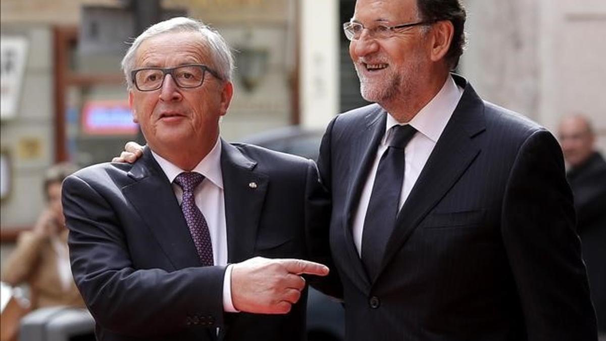 Jean Claude Juncker y Mariano Rajoy, en Madrid en octubre del 2015.