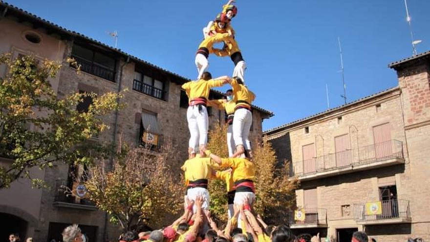 Un dels castells alçats diumenge per la colla santpedorenca