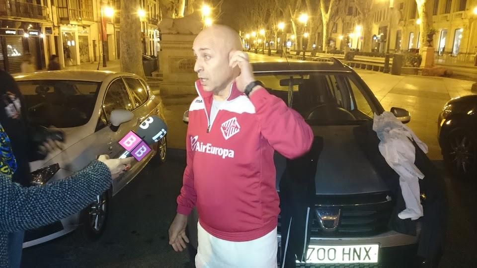 Juanito celebra el pase a la final de Copa