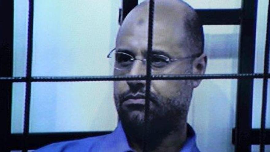 Saif al Islam, durante el juicio.