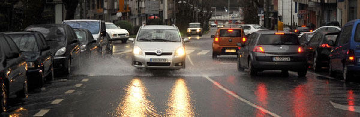 Una de las imágenes que ha dejado el temporal de lluvia y viento en la provincia de Pontevedra //