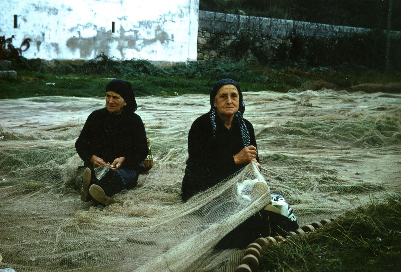 Las redeiras Cándida &quot;A marquesa&quot; y María Portela en 1968