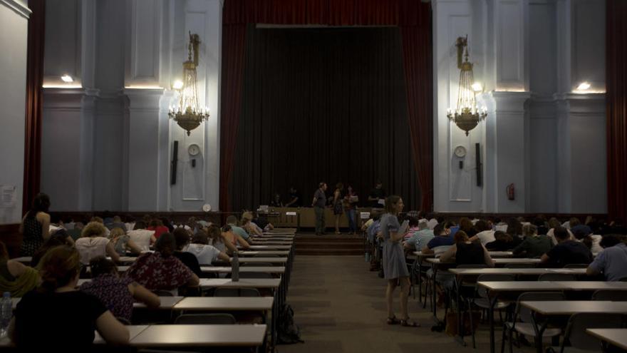 Una de las pruebas de la convocatoria de 2019, realizada en València.