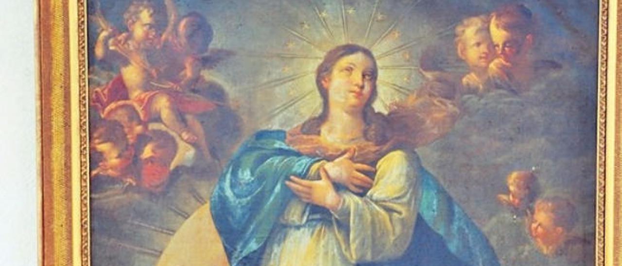 Inmaculada de Juan de Miranda que se encuentra expuesta en Teguise.