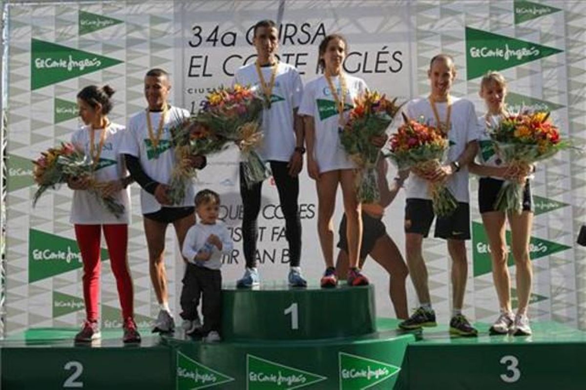 El podi final amb els tres primers classificats de cada categoria.